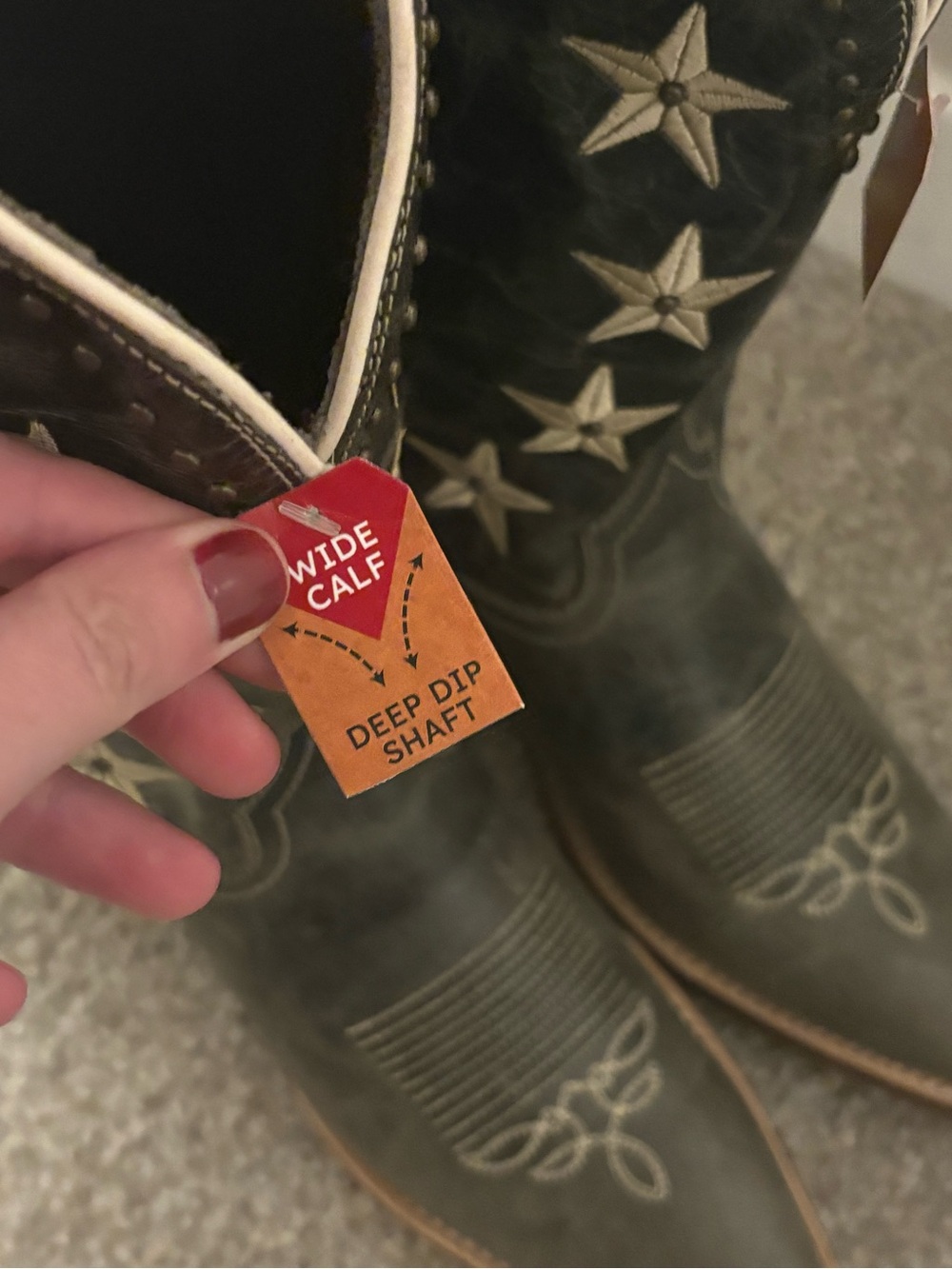 Laredo Serenade Star Applique Western Boots NWT Size 8.5 Women’s Wide Calf - Picture 5 of 6